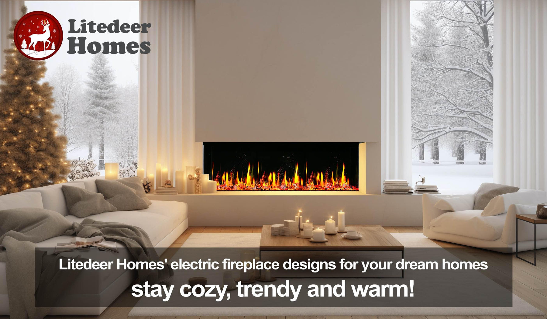 🔥Exclusive Offer for Interior Designers, Builders, and Developers! Save 15% on Litedeer Homes Smart Electric Fireplaces, Jan 18 - Jan 31, 2024 - Litedeer Homes