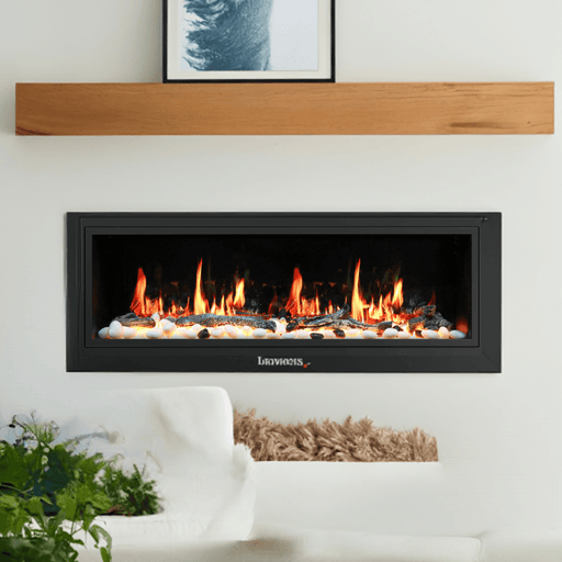 Litedeer Homes Latitude 45" Smart Electric Fireplace with Driftwood Log & River Rock - ZEF45X - Litedeer Homes