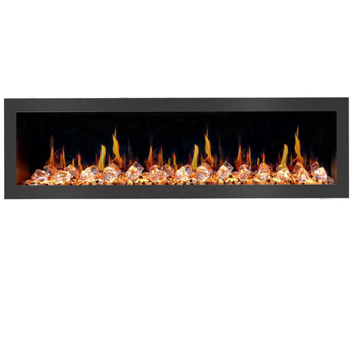 Litedeer Latitude 78-in Smart Control Electric Fireplace with App-ZEF78VC, Black