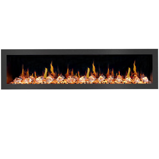 Litedeer Latitude 78-in Smart Wall Mount Electric Fireplace Wifi Enabled - ZEF78VC, Black - Litedeer Homes