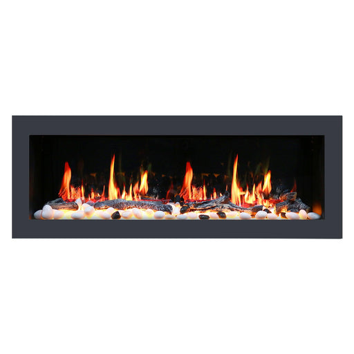 Litedeer Latitude II 48" Seamless Wall Mounted Electric Fireplace With Smart App - ZEF48X,Black - Litedeer Homes