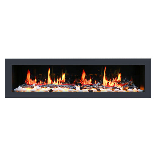 Litedeer Latitude II 78" Smart Linear Electric Fireplace with App - ZEF78V,Black - Litedeer Homes